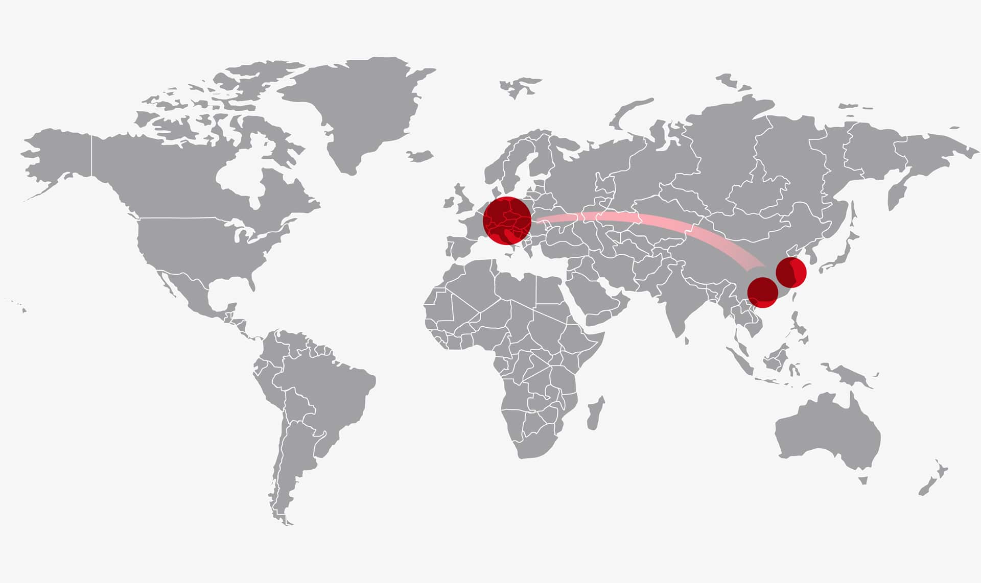 Steinkellner-China-Services-Netzwerk-Weltkarte-Innsbruck-Shanghai-Hongkong