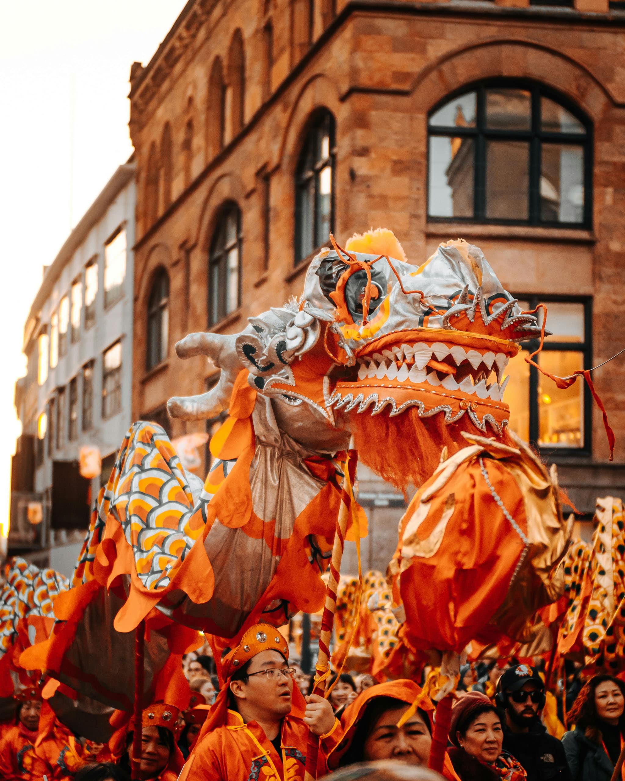 Chinesisches Neujahrsfest mit Drachen