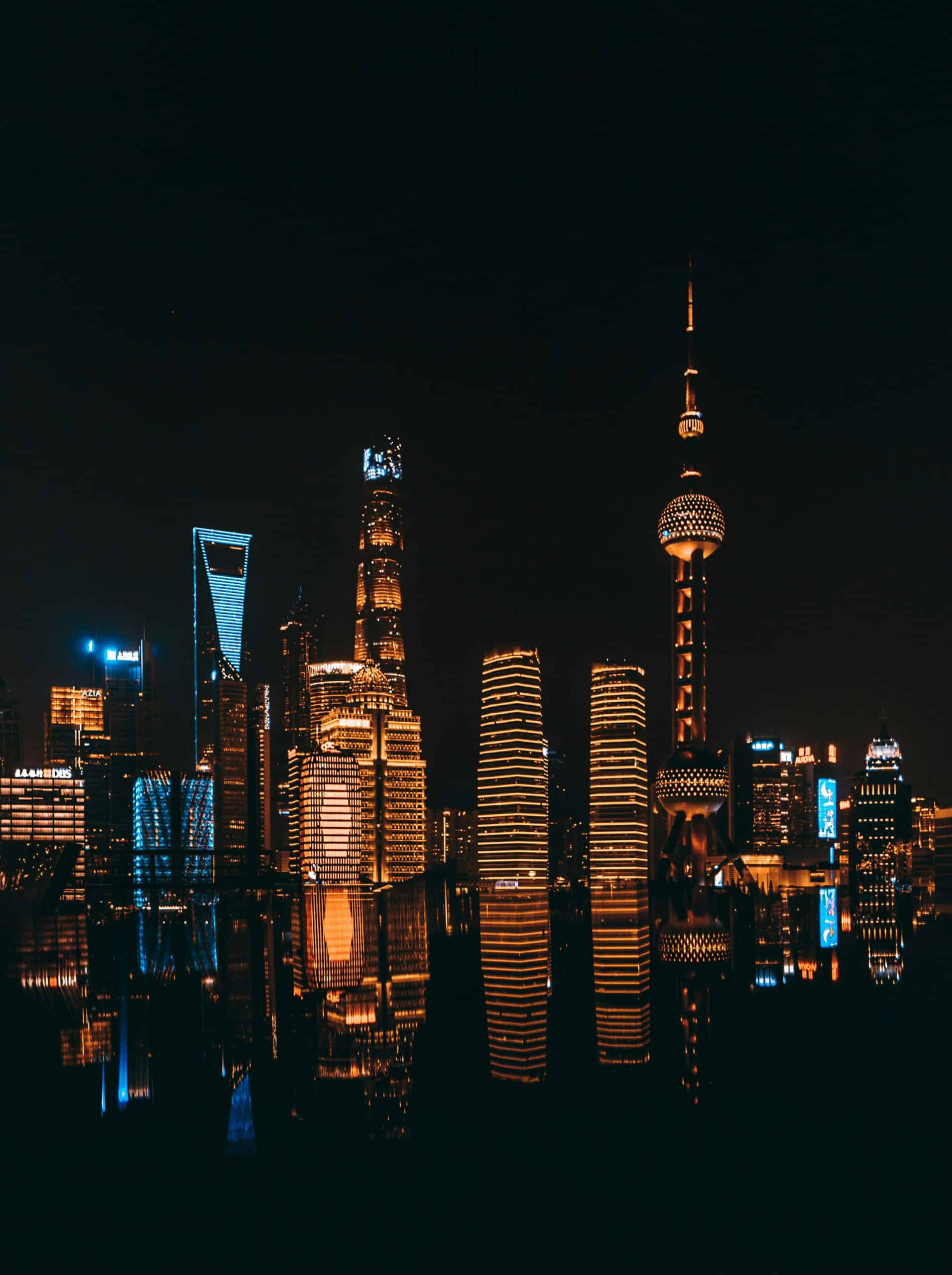 Shanghai Skyline bei Nacht